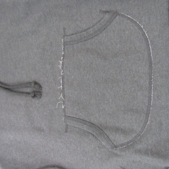 Kith Gray Distressed Kangaroo Pocket Short Sleeve Side Zipper Hoodie - Picture 10 of 10